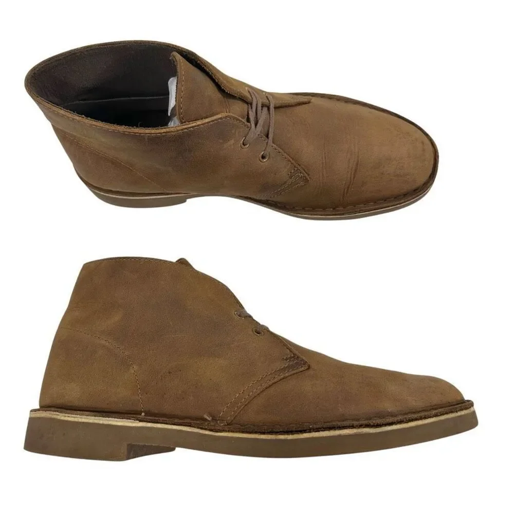 Clark’s Brown Nubuck Leather Chukka Boots Men’s Size 9.5M